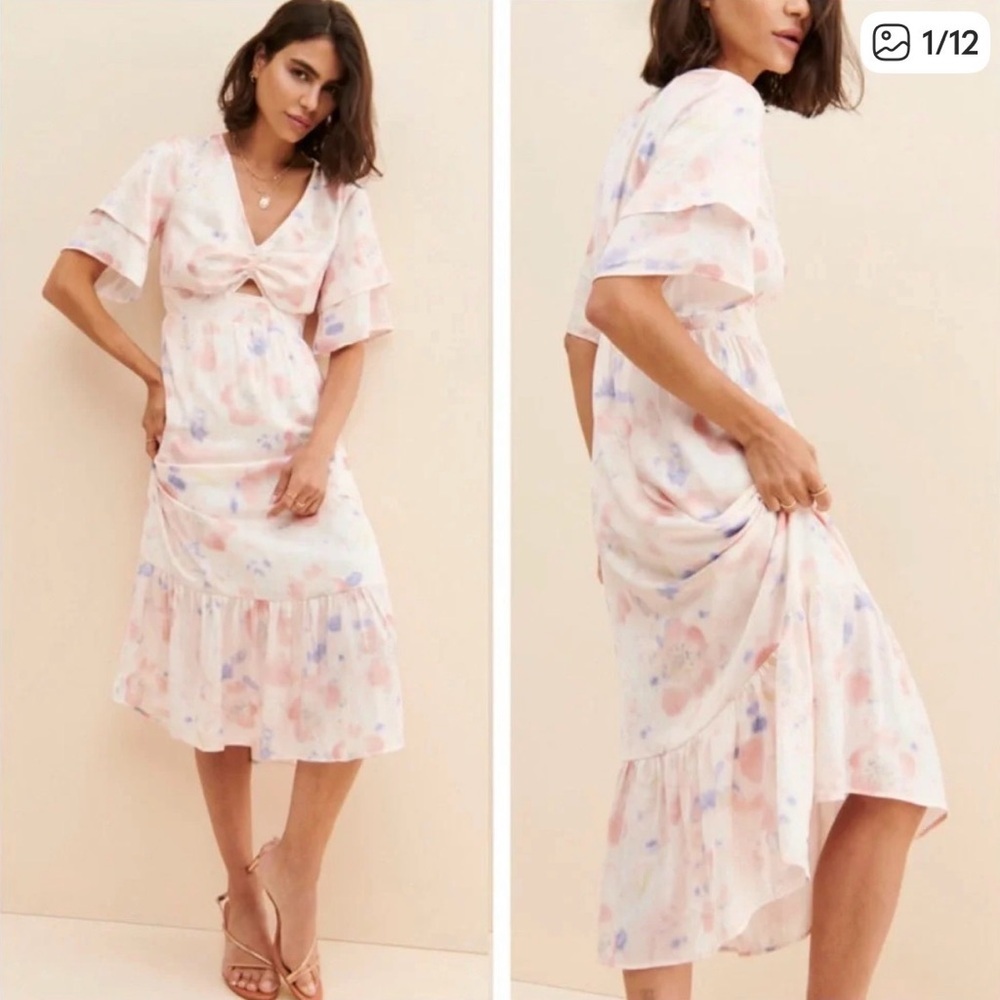 Saltwater LUXE Tie Dye Midi Dress Pastel